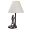 Hello Honey® 18.5" Brown & Natural Bunny Rabbit Table Lamp with Linen Empire Shade
